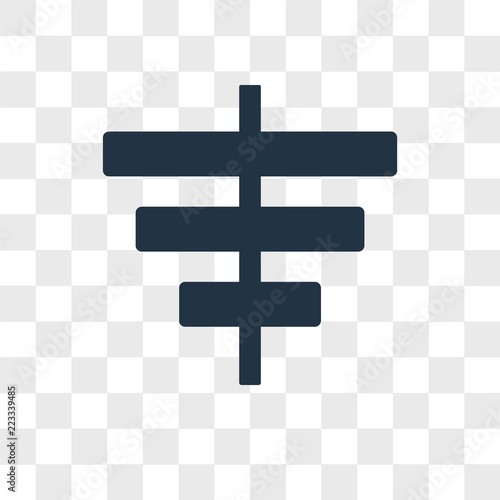 Center alignment vector icon isolated on transparent background, Center alignment logo design