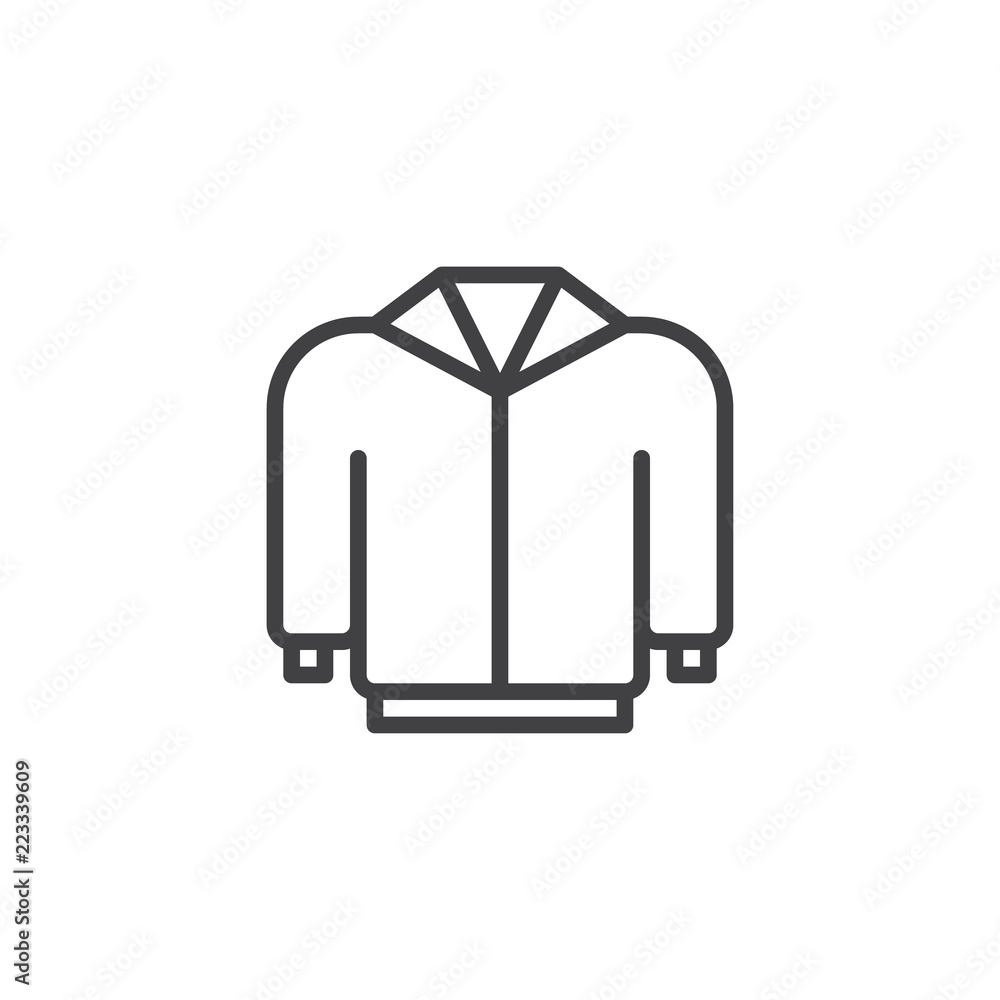 Hoodie jacket outline icon. linear style sign for mobile concept and web  design. Sweatshirt simple line vector icon. Symbol, logo illustration.  Pixel perfect vector graphics Stock Vector | Adobe Stock