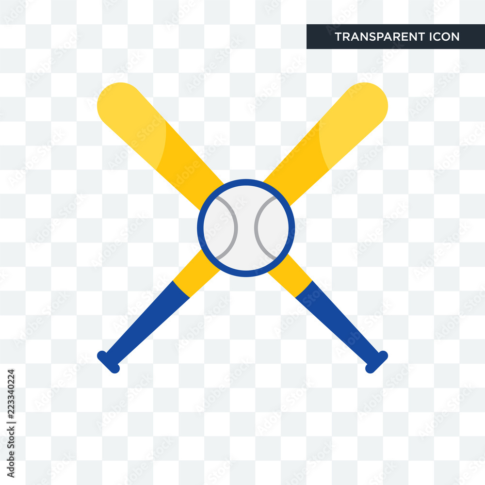 Fotografie baseball team vector icon isolated on transparent background, baseball team logo
