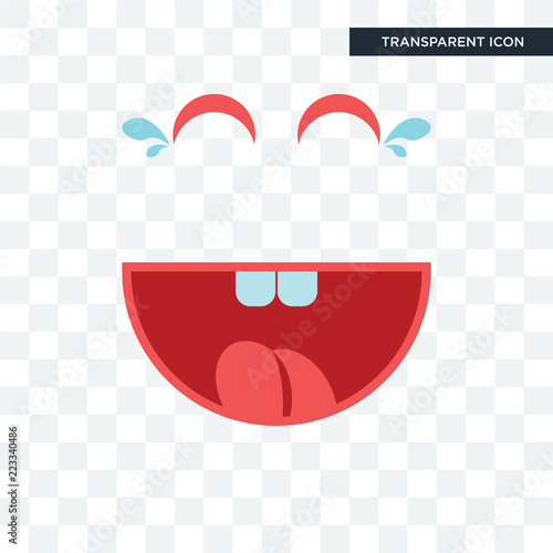 laugh vector icon isolated on transparent background, laugh logo design