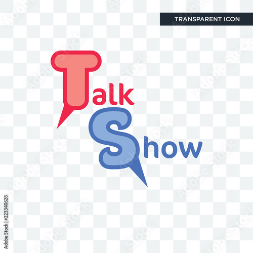 talk show vector icon isolated on transparent background, talk show logo design