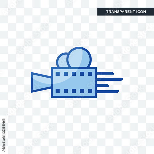 videography vector icon isolated on transparent background, videography logo design