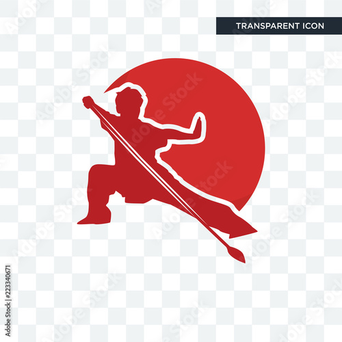 wushu vector icon isolated on transparent background, wushu logo design
