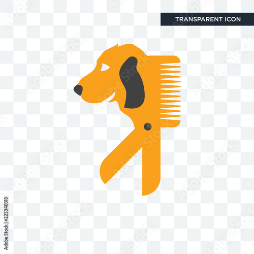 dog groomer vector icon isolated on transparent background, dog groomer logo design