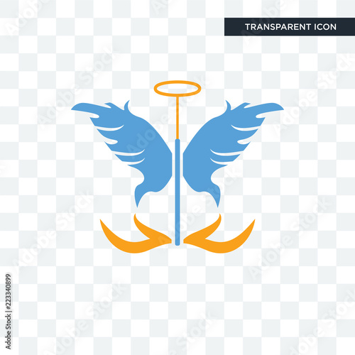 guardian angel vector icon isolated on transparent background, guardian angel logo design