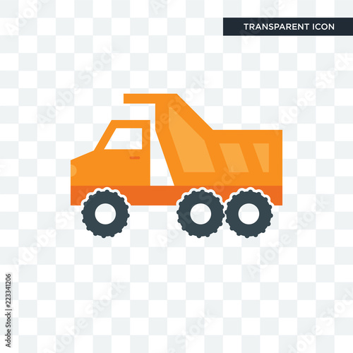 tipper vector icon isolated on transparent background, tipper logo design
