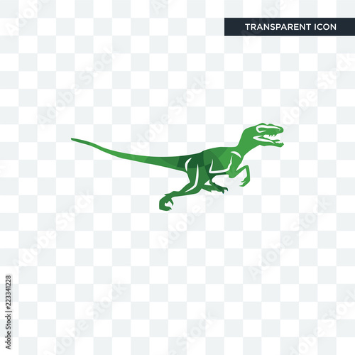 velociraptor vector icon isolated on transparent background, velociraptor logo design