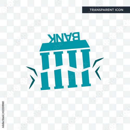fake bank vector icon isolated on transparent background, fake bank logo design