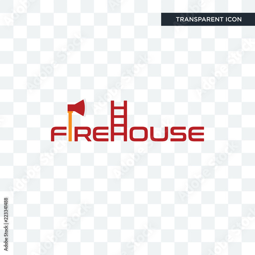 firehouse vector icon isolated on transparent background, firehouse logo design