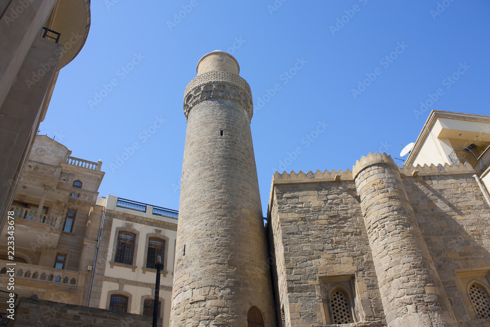 The Mosque in Icheri Sheher (Old Town) in Baku, Azerbaijan