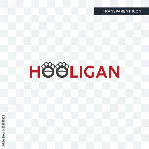 hooligan vector icon isolated on transparent background, hooligan logo design