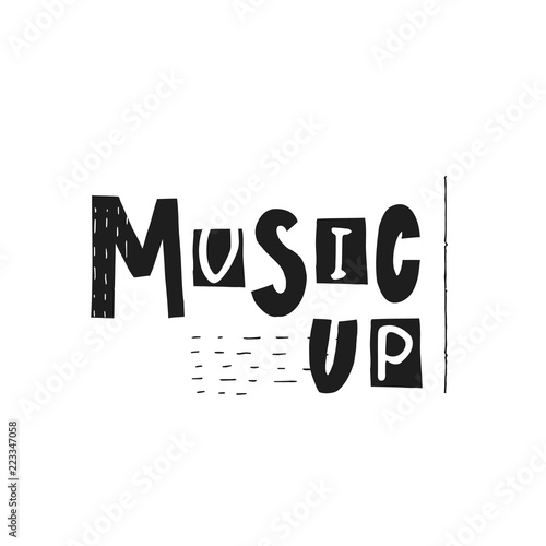 Music up lettering