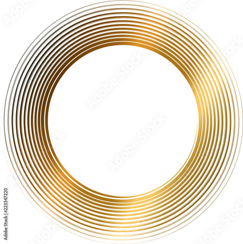 丸　渦　渦巻き　螺旋　金　筆文字