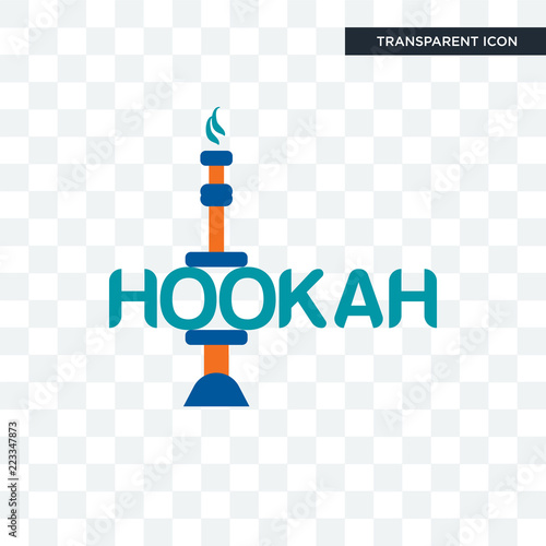 hookah vector icon isolated on transparent background, hookah logo design