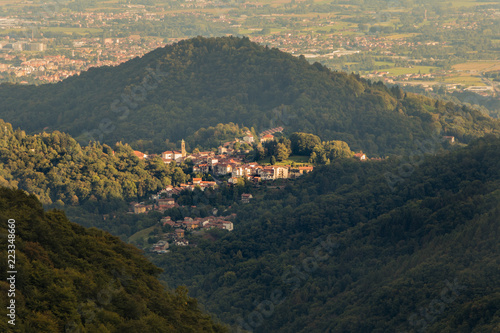 Comund di Favaro view from the Santuario di Oropa Sanctuary Biella Piedmont Italy