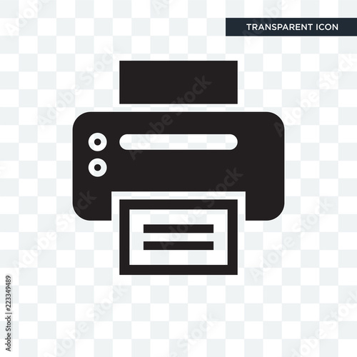 Office Printer vector icon isolated on transparent background, Office Printer logo design
