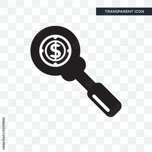 Money Searcher vector icon isolated on transparent background, Money Searcher logo design