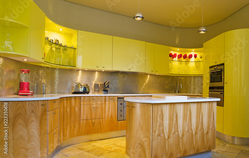 Fototapeta Naklejka Na Ścianę i Meble -  Modern kitchen clean interior design