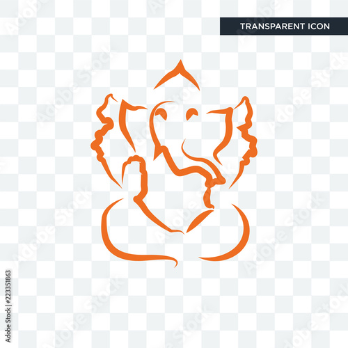 ganesh ji vector icon isolated on transparent background, ganesh ji logo design
