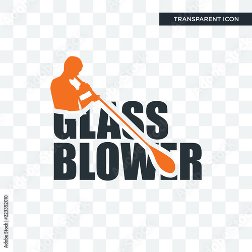 glass blower vector icon isolated on transparent background, glass blower logo design