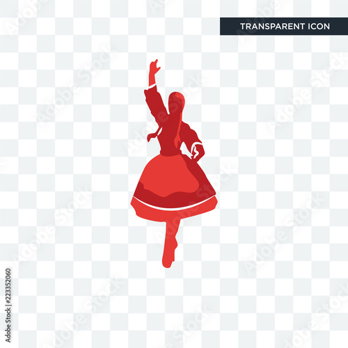 polish dancer vector icon isolated on transparent background, polish dancer logo design