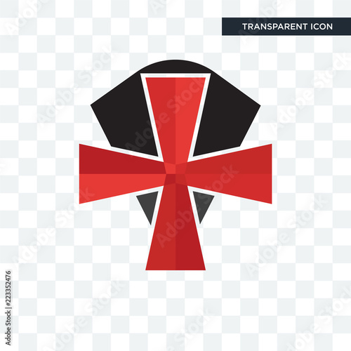 knights templar vector icon isolated on transparent background, knights templar logo design