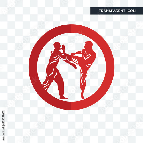 krav maga vector icon isolated on transparent background, krav maga logo design photo