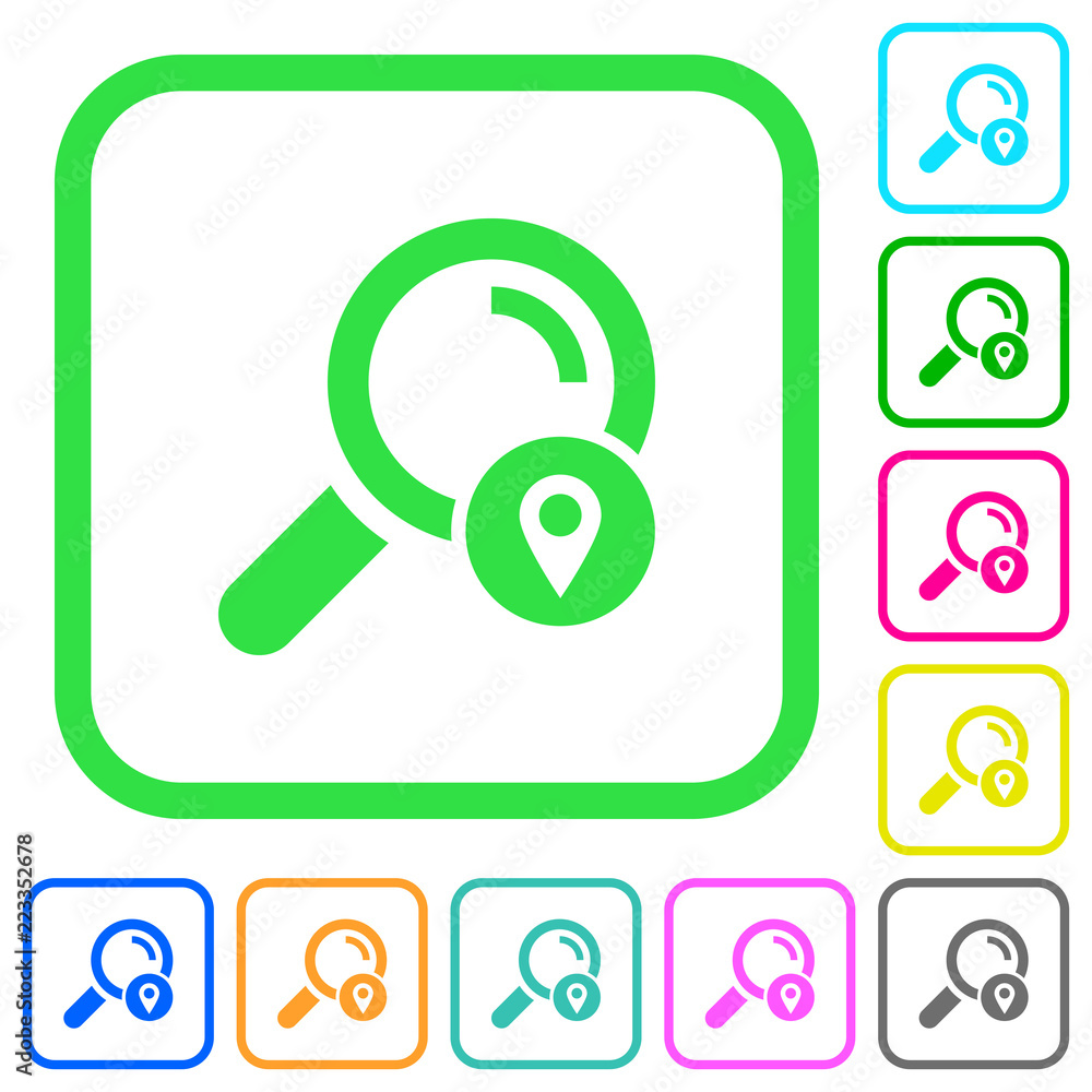 Search location vivid colored flat icons Search location vivid colored flat icons