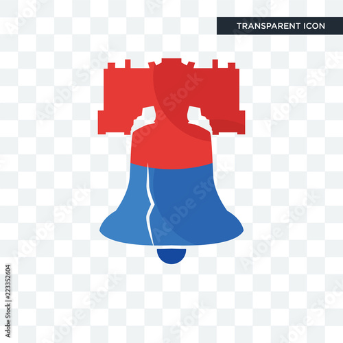 liberty bell vector icon isolated on transparent background, liberty bell logo design