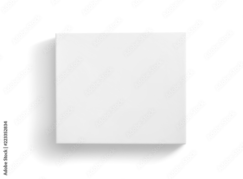 Blank white box top view isolated on white background with clipping path Blank white box top view isolated on white background with clipping path
