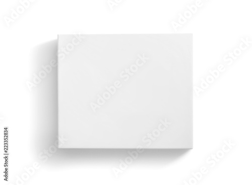 Blank white box top view isolated on white background with clipping path © runrun2