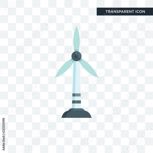 Eolic energy vector icon isolated on transparent background, Eolic energy logo design