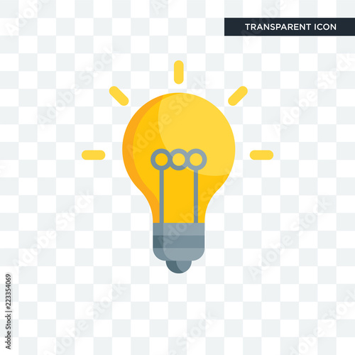 Light bulb vector icon isolated on transparent background, Light bulb logo design