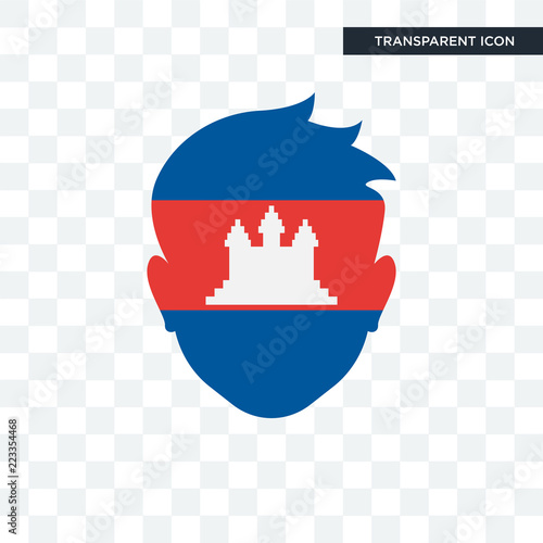 Cambodia vector icon isolated on transparent background, Cambodia logo design