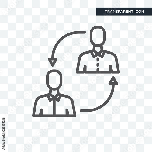 Job Transition vector icon isolated on transparent background, Job Transition logo design