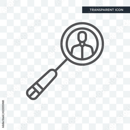 People Searcher vector icon isolated on transparent background, People Searcher logo design