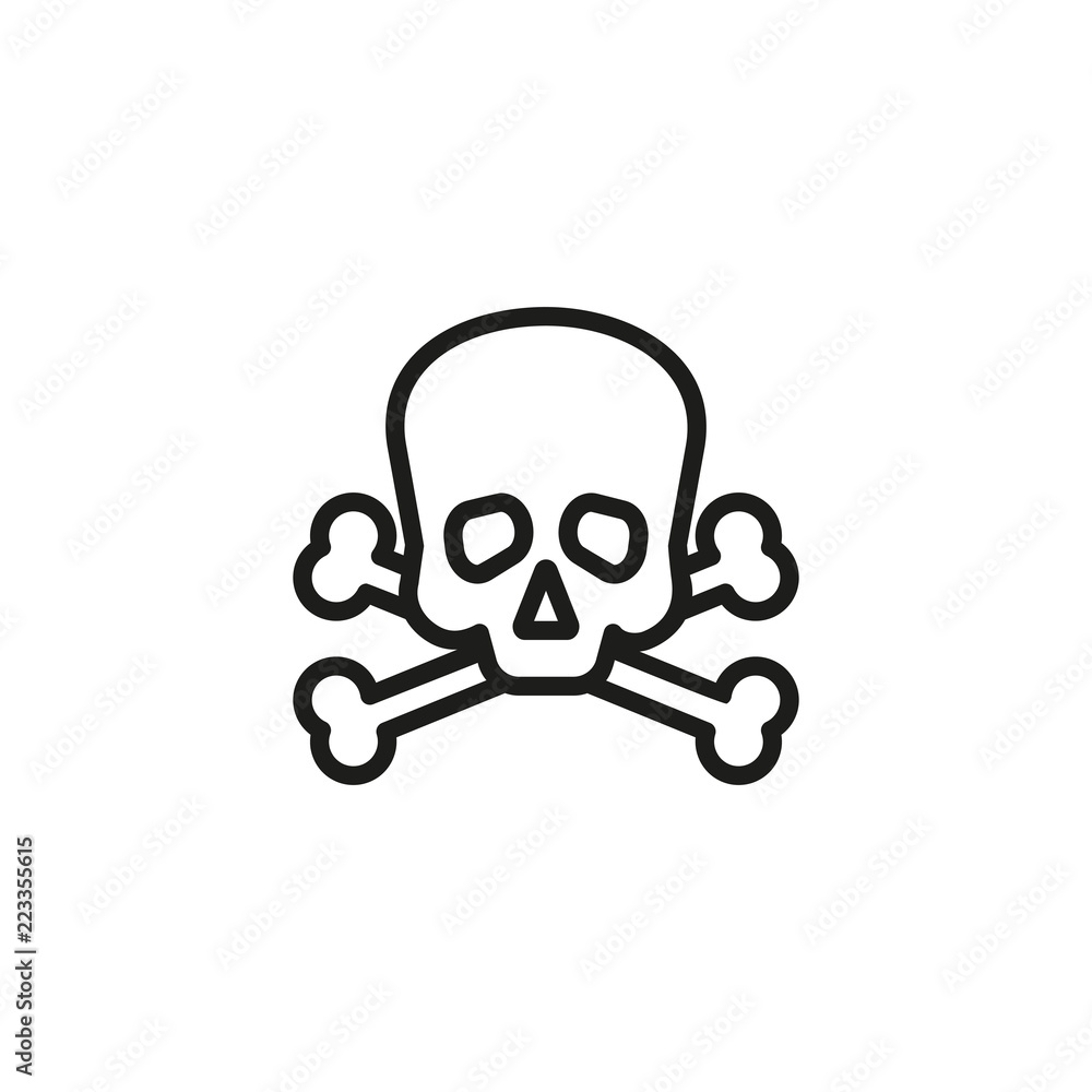 Premium Vector  Danger toxic sign skull icon warning skull symbol