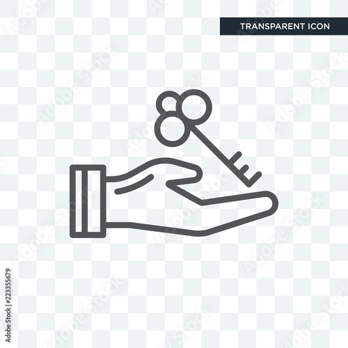 Hanging Over the Key vector icon isolated on transparent background, Hanging Over the Key logo design