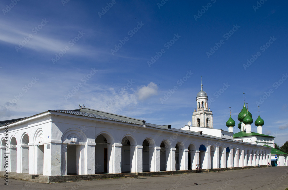 View of Poshekhonye with Trinity (Troitskaya ) Church Yaroslavl region Russia
