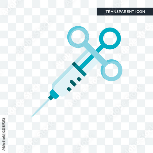 Syringe vector icon isolated on transparent background, Syringe logo design
