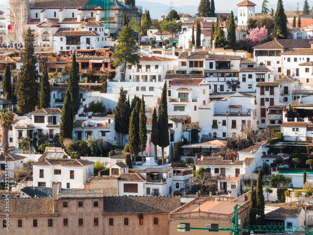 White buildings in Granada