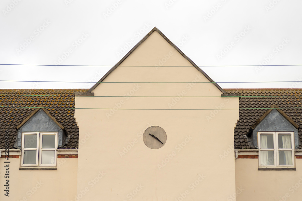 minimalist design of english building wall with clock on it minimalist design of english building wall with clock on it
