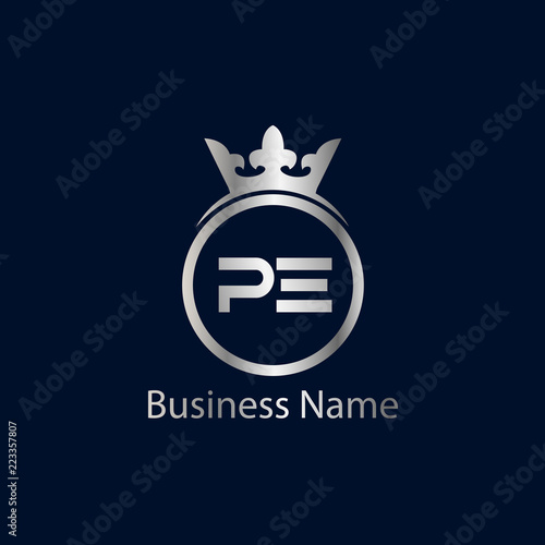 Initial Letter PE Logo Template Design