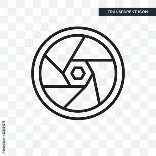 Diaphragm vector icon isolated on transparent background, Diaphragm logo design
