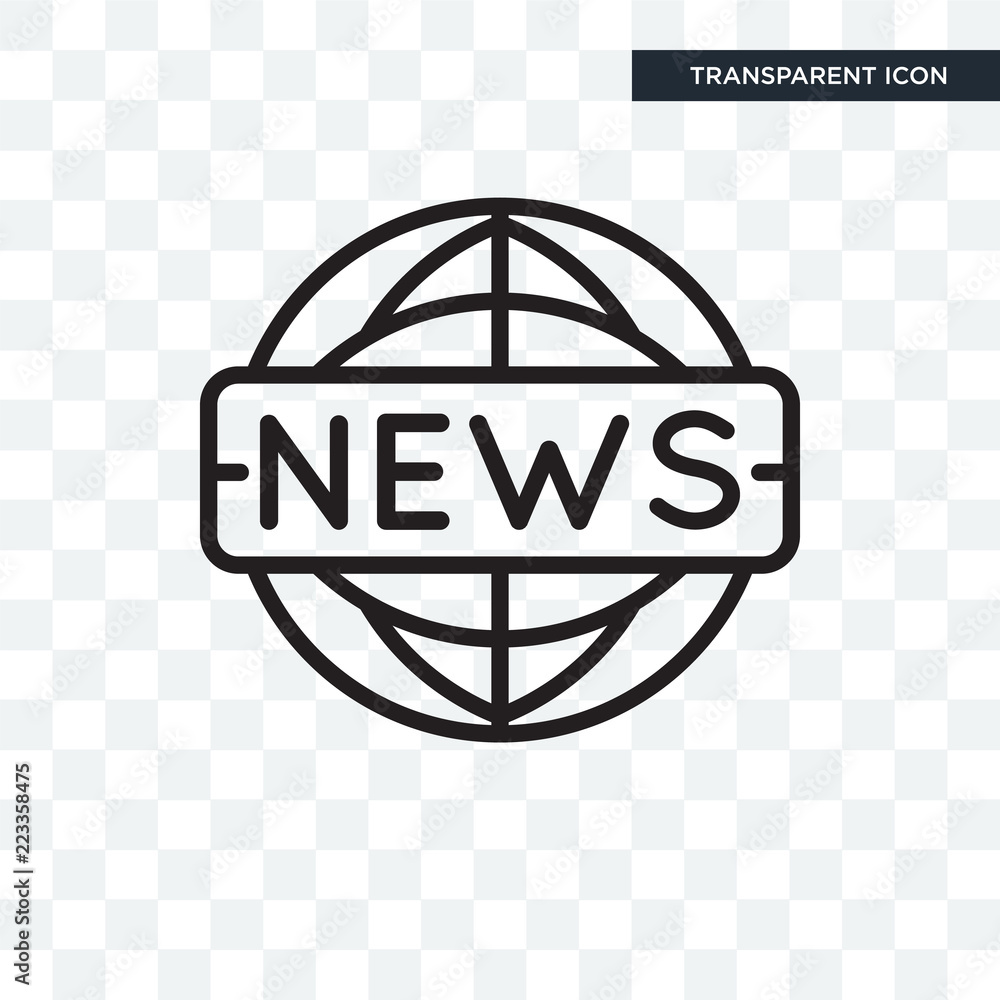 News vector icon isolated on transparent background, News logo design Stock  Vector | Adobe Stock