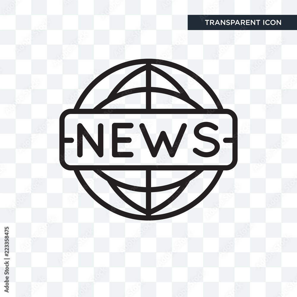 News Vector Icon Isolated On Transparent Background News Logo Design Vector De Stock Adobe Stock