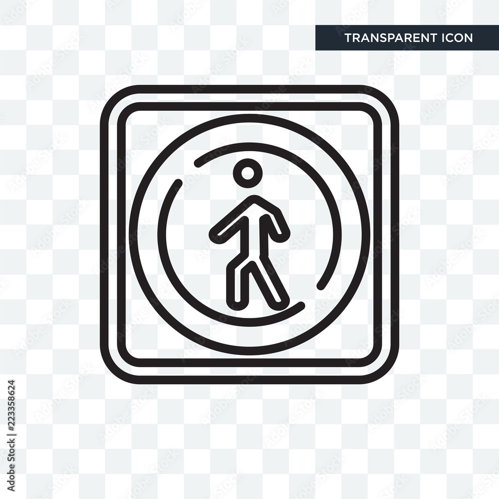 Walk vector icon isolated on transparent background, Walk logo design