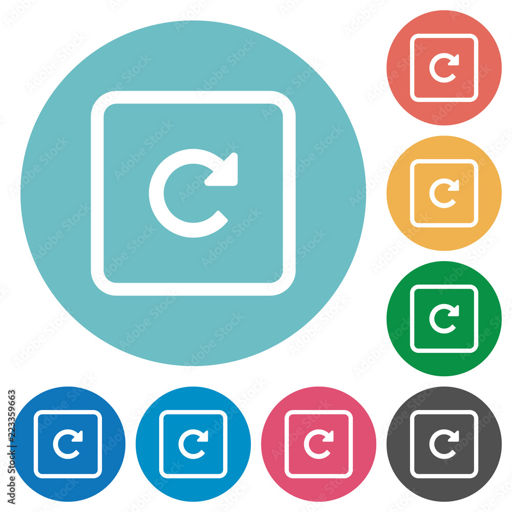 Rotate object right flat round icons Rotate object right flat round icons