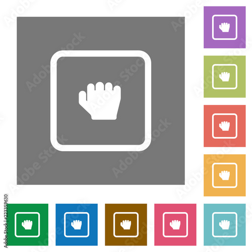 Grab object square flat icons