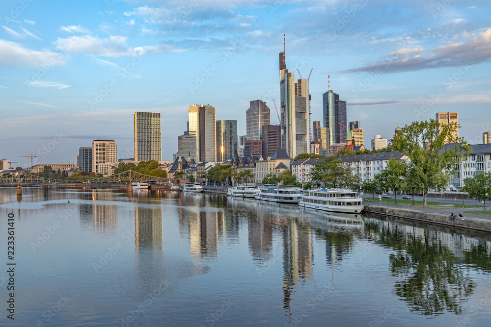 skyline of Frankfurt am Main with river Main skyline of Frankfurt am Main with river Main